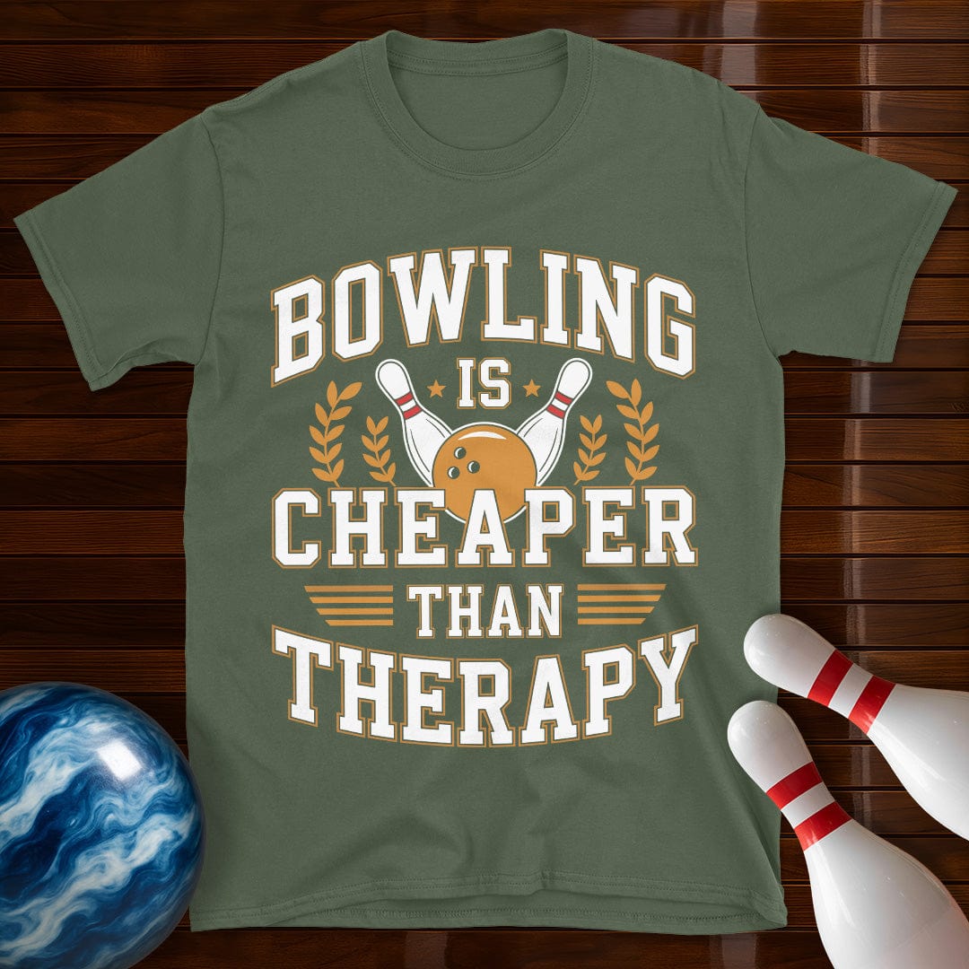 Bowling Is Cheaper Than Therapy Bowling Shirt