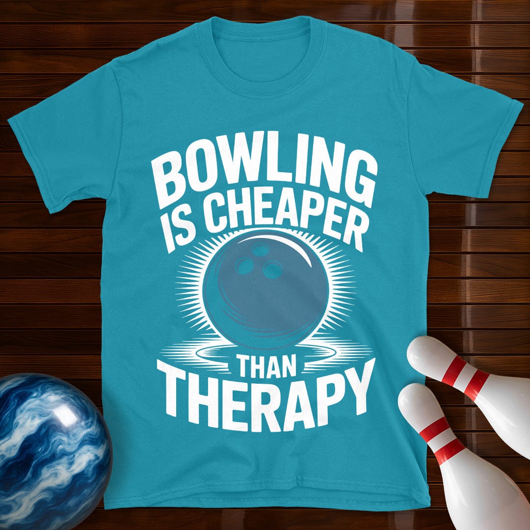 Bowling Is Cheaper Than Therapy Bowling T-Shirt