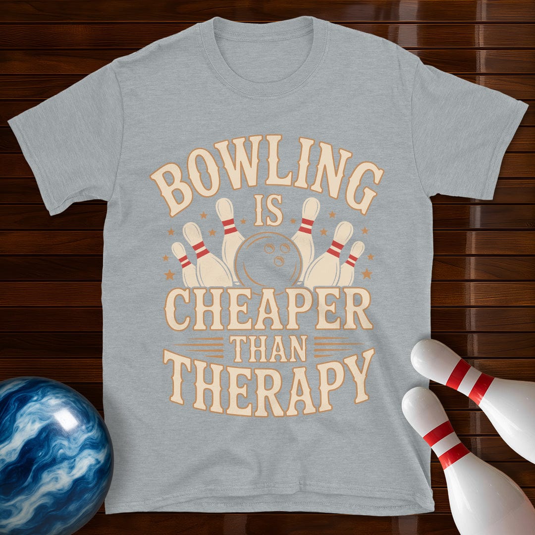 Bowling Is Cheaper Than Therapy Funny Bowling Shirt