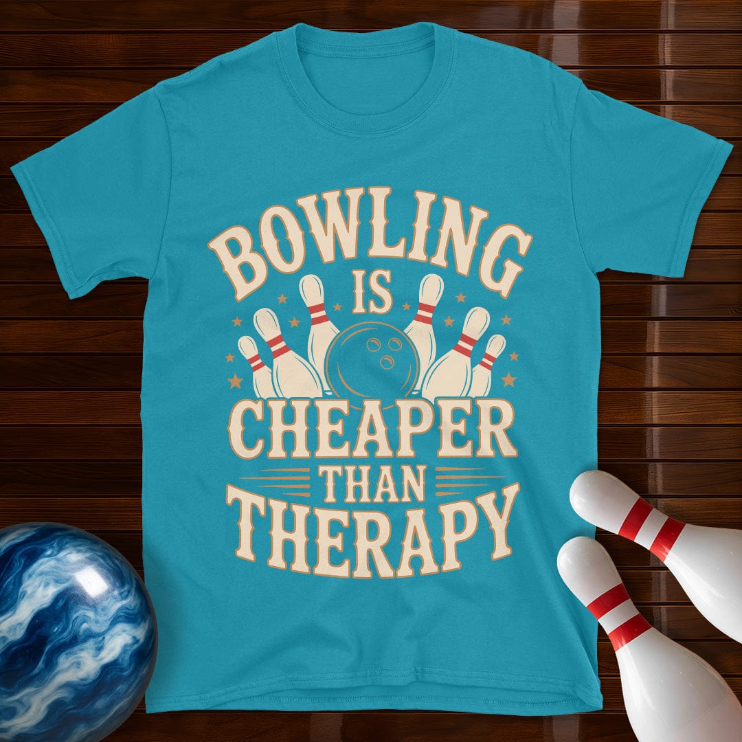 Bowling Is Cheaper Than Therapy Funny Bowling Shirt