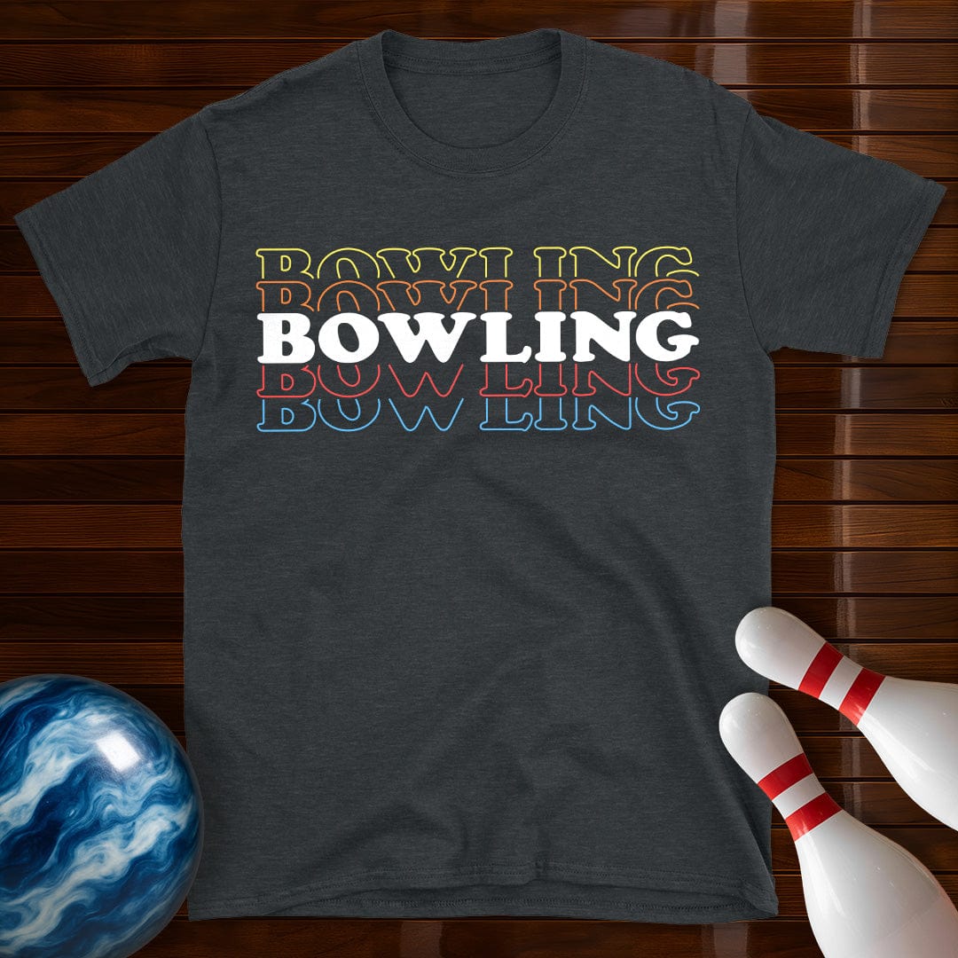 Bowling Retro Text T-Shirt