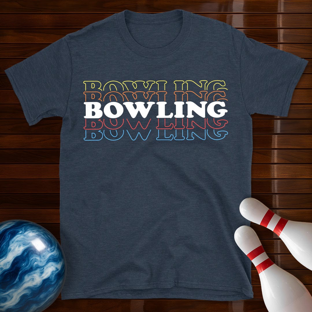 Bowling Retro Text T-Shirt