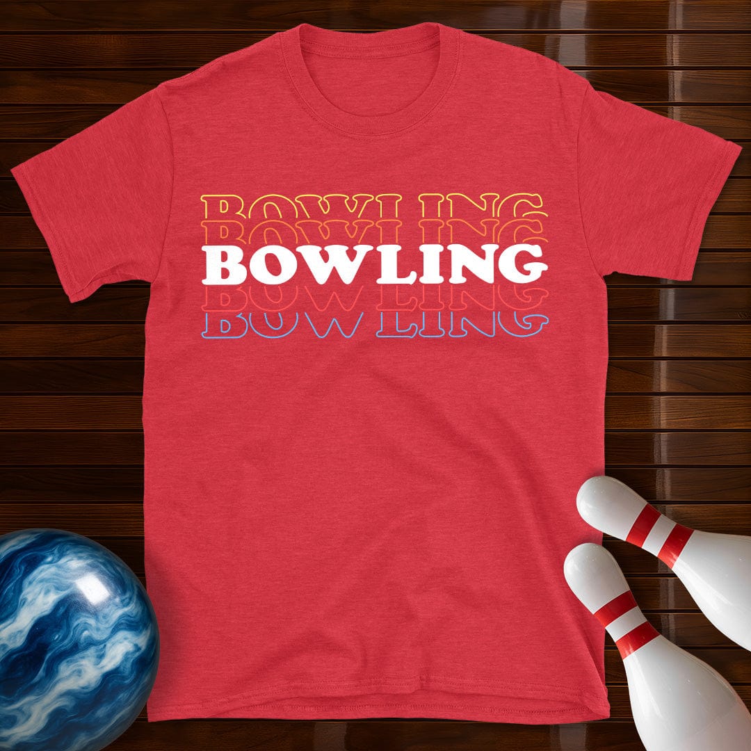 Bowling Retro Text T-Shirt