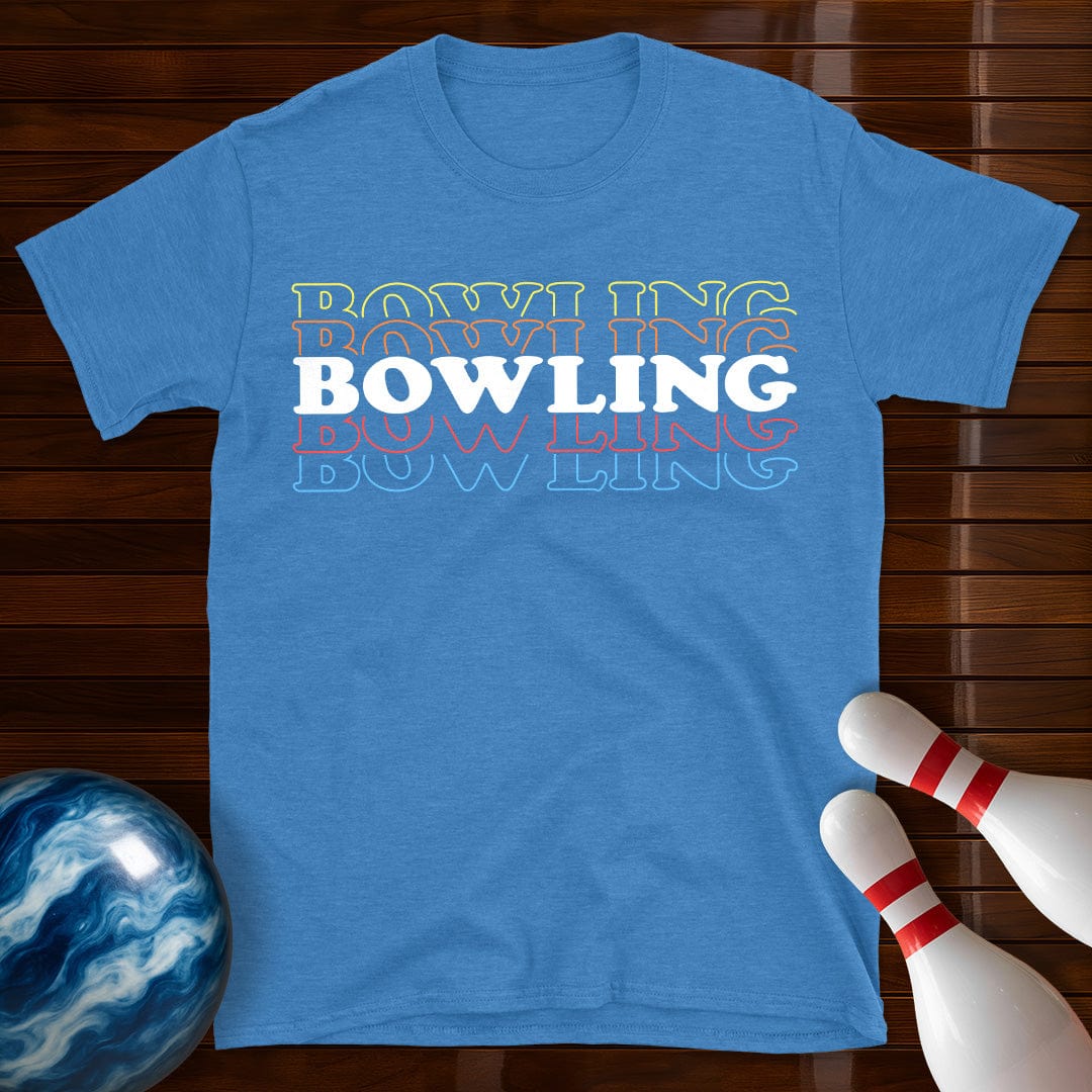 Bowling Retro Text T-Shirt