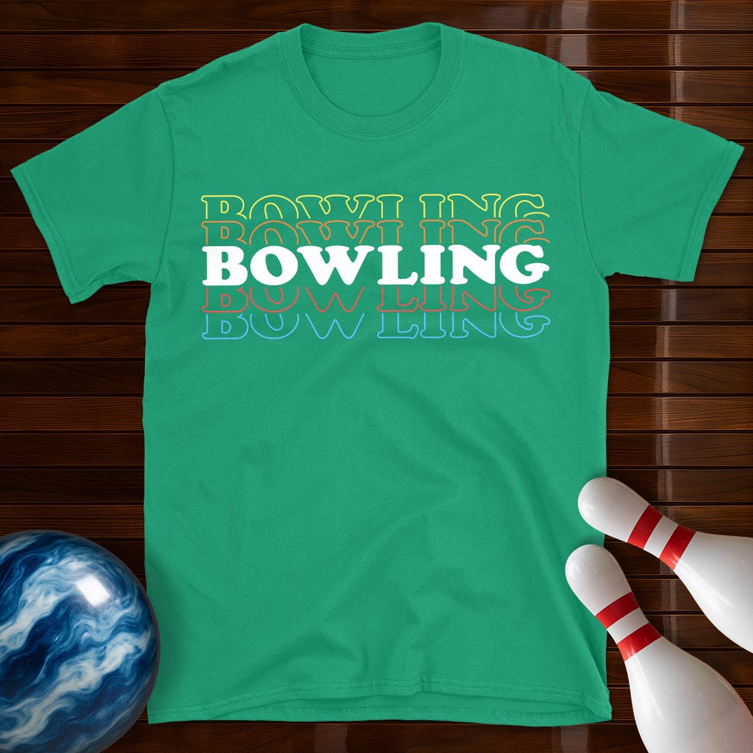 Bowling Retro Text T-Shirt
