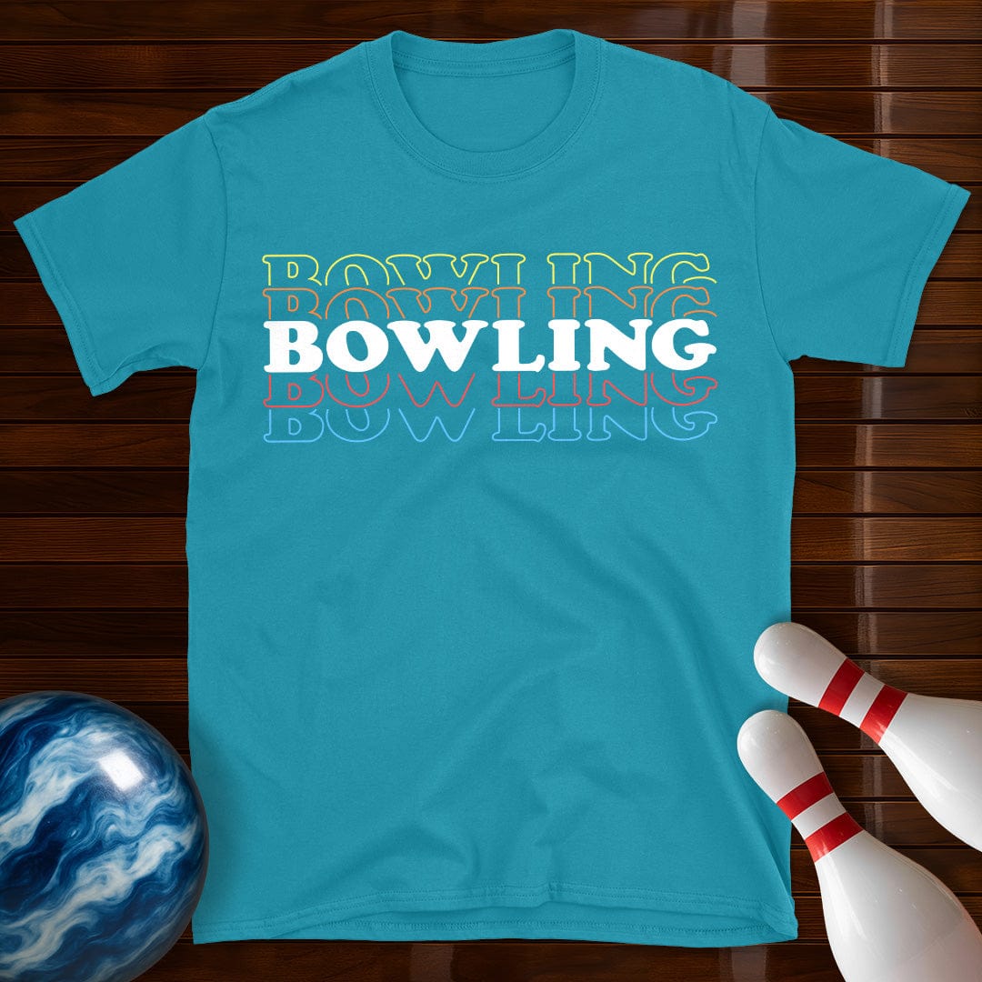 Bowling Retro Text T-Shirt