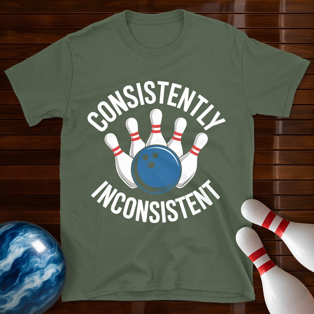 Consistently Inconsistent Bowling Funny Bowling Tee