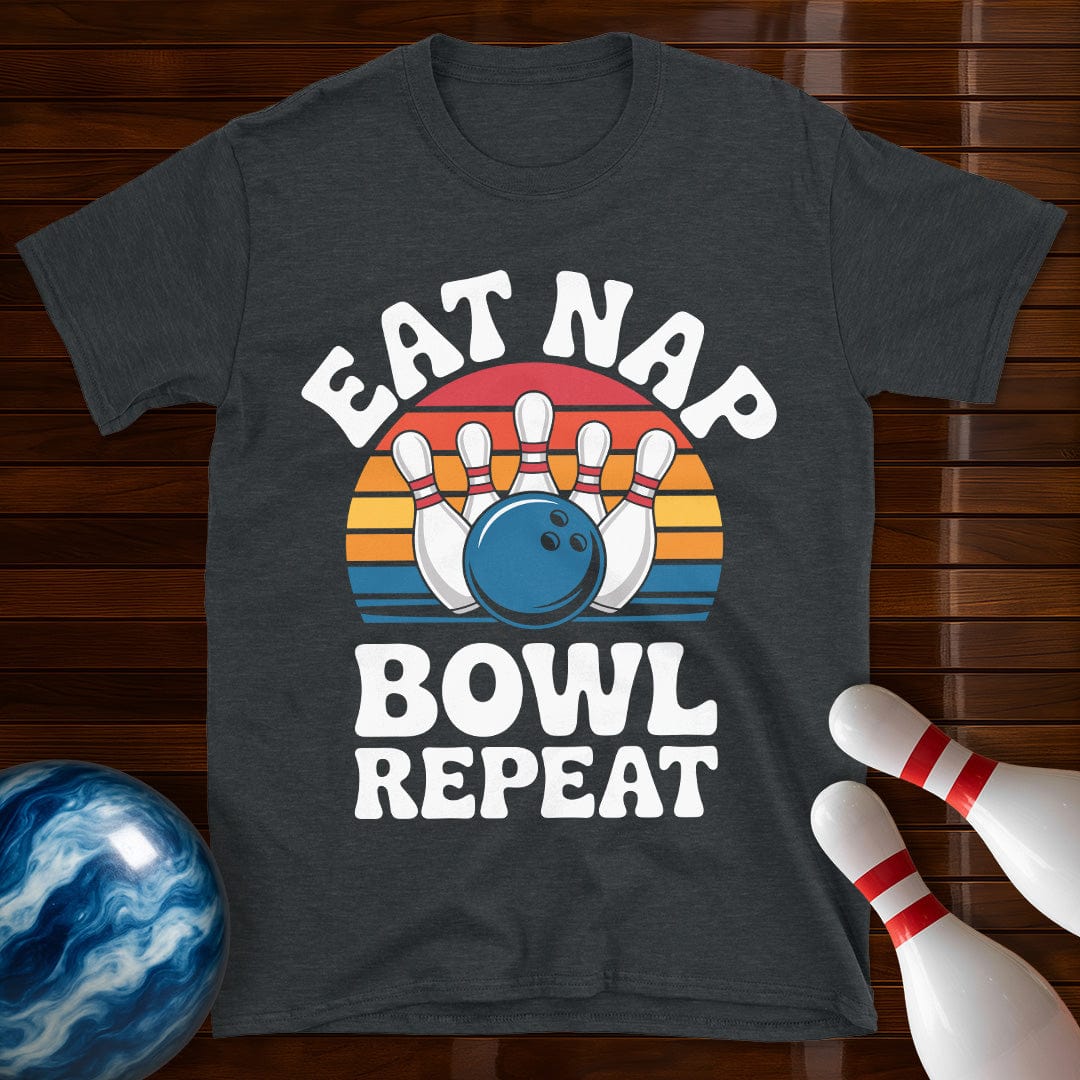 Eat Nap Bowl Repeat Bowling Shirt