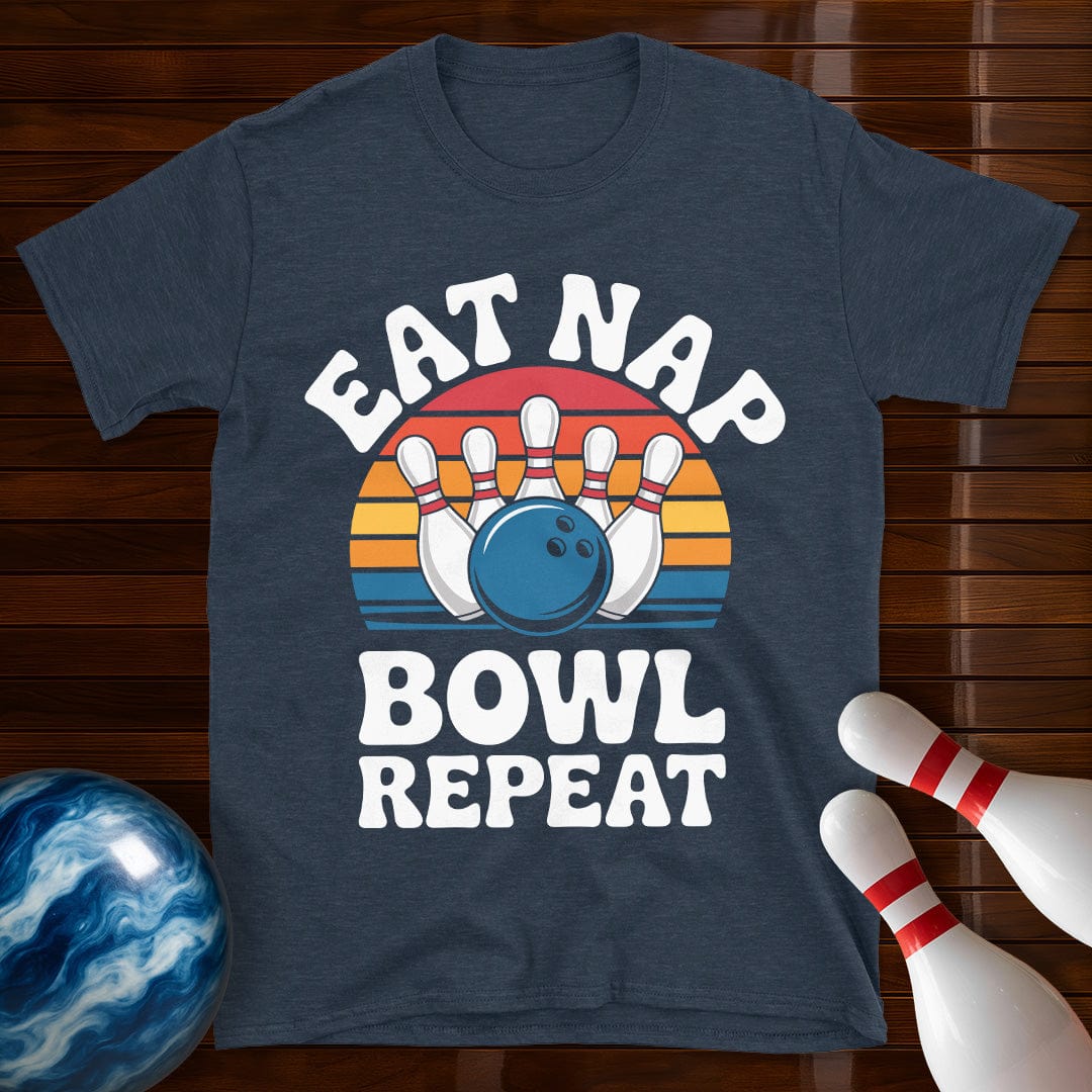 Eat Nap Bowl Repeat Bowling Shirt