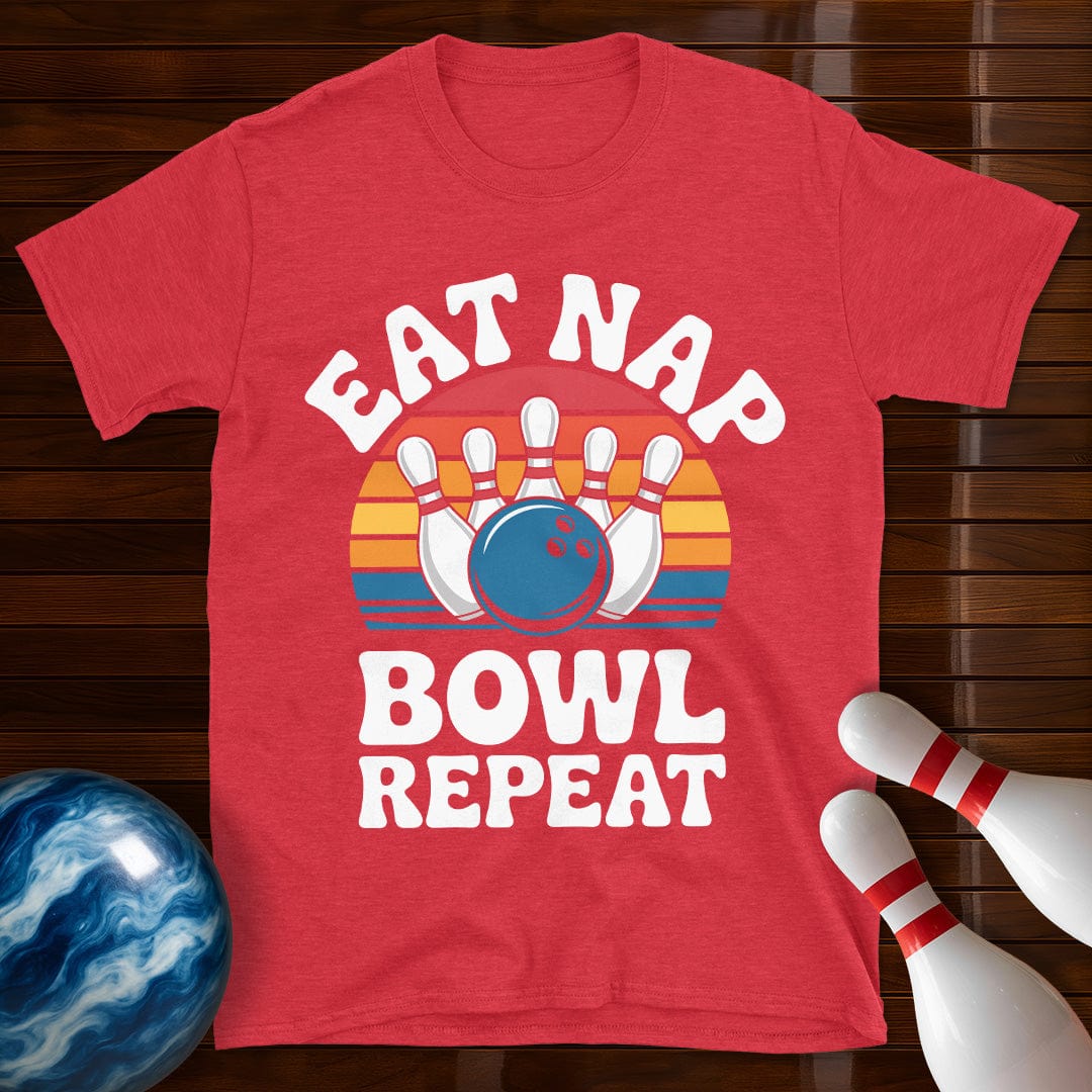 Eat Nap Bowl Repeat Bowling Shirt