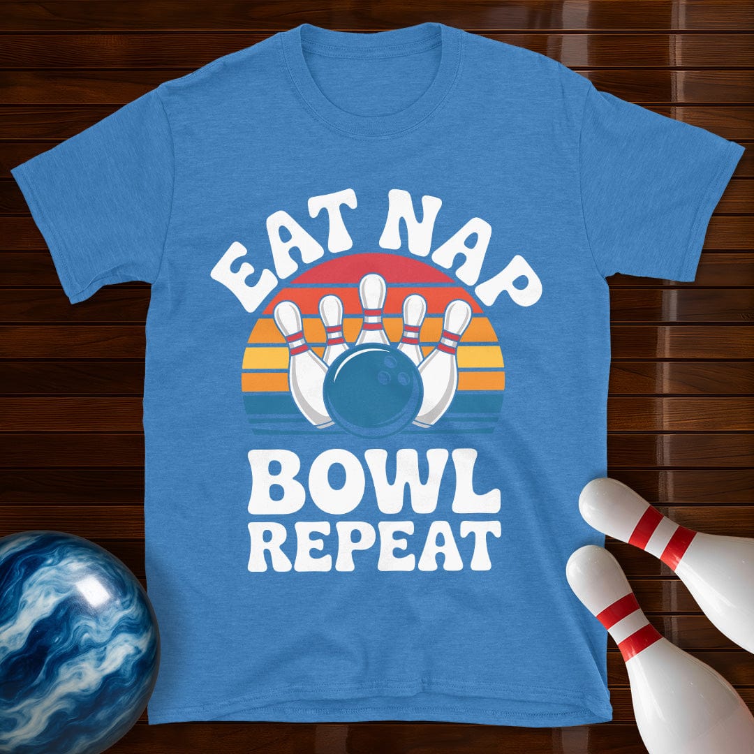 Eat Nap Bowl Repeat Bowling Shirt