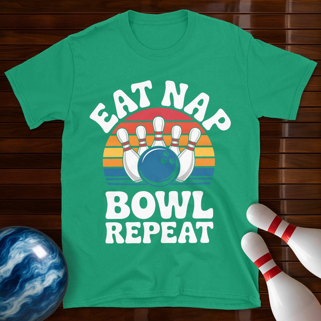 Eat Nap Bowl Repeat Bowling Shirt
