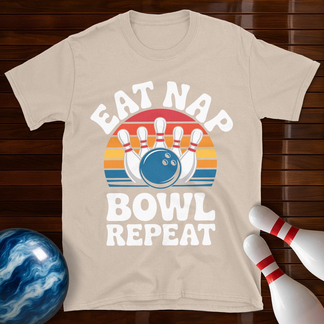 Eat Nap Bowl Repeat Bowling Shirt