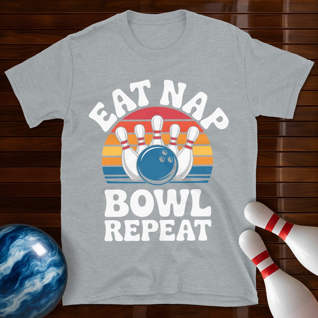 Eat Nap Bowl Repeat Bowling Shirt