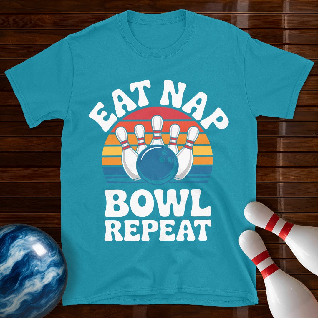 Eat Nap Bowl Repeat Bowling Shirt