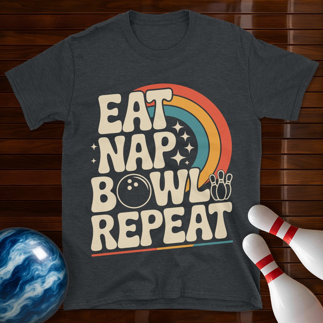 Eat Nap Bowl Repeat Bowling T-Shirt