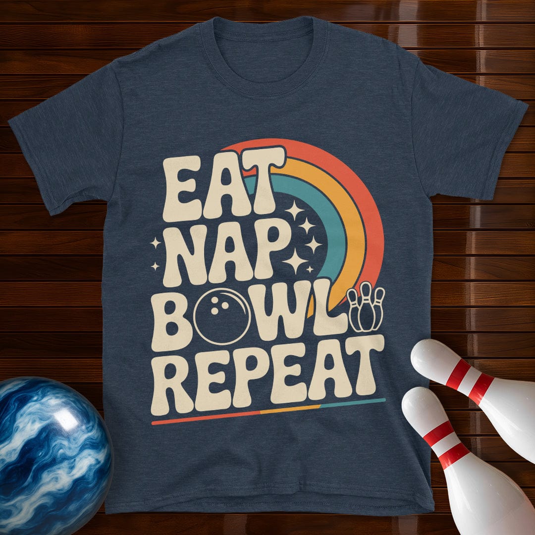 Eat Nap Bowl Repeat Bowling T-Shirt