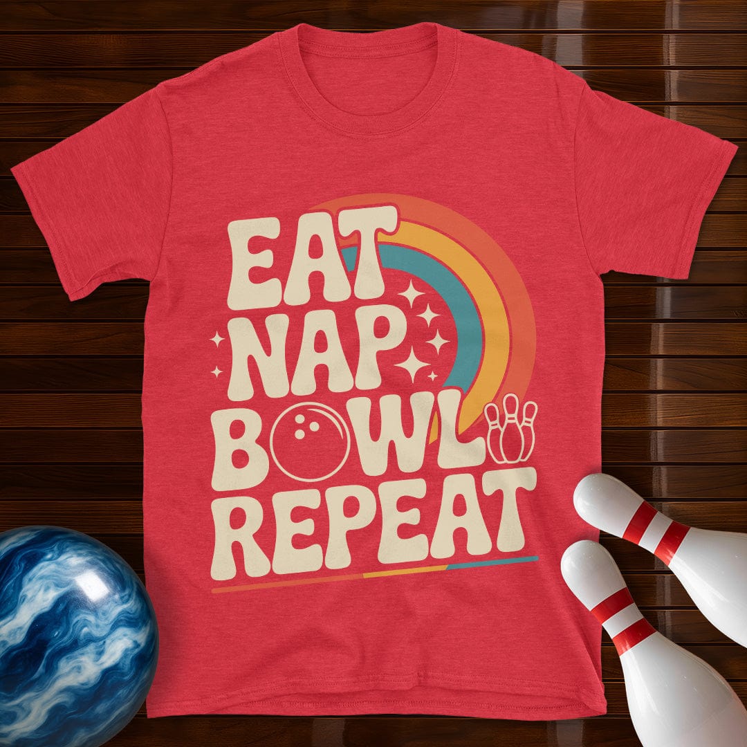 Eat Nap Bowl Repeat Bowling T-Shirt