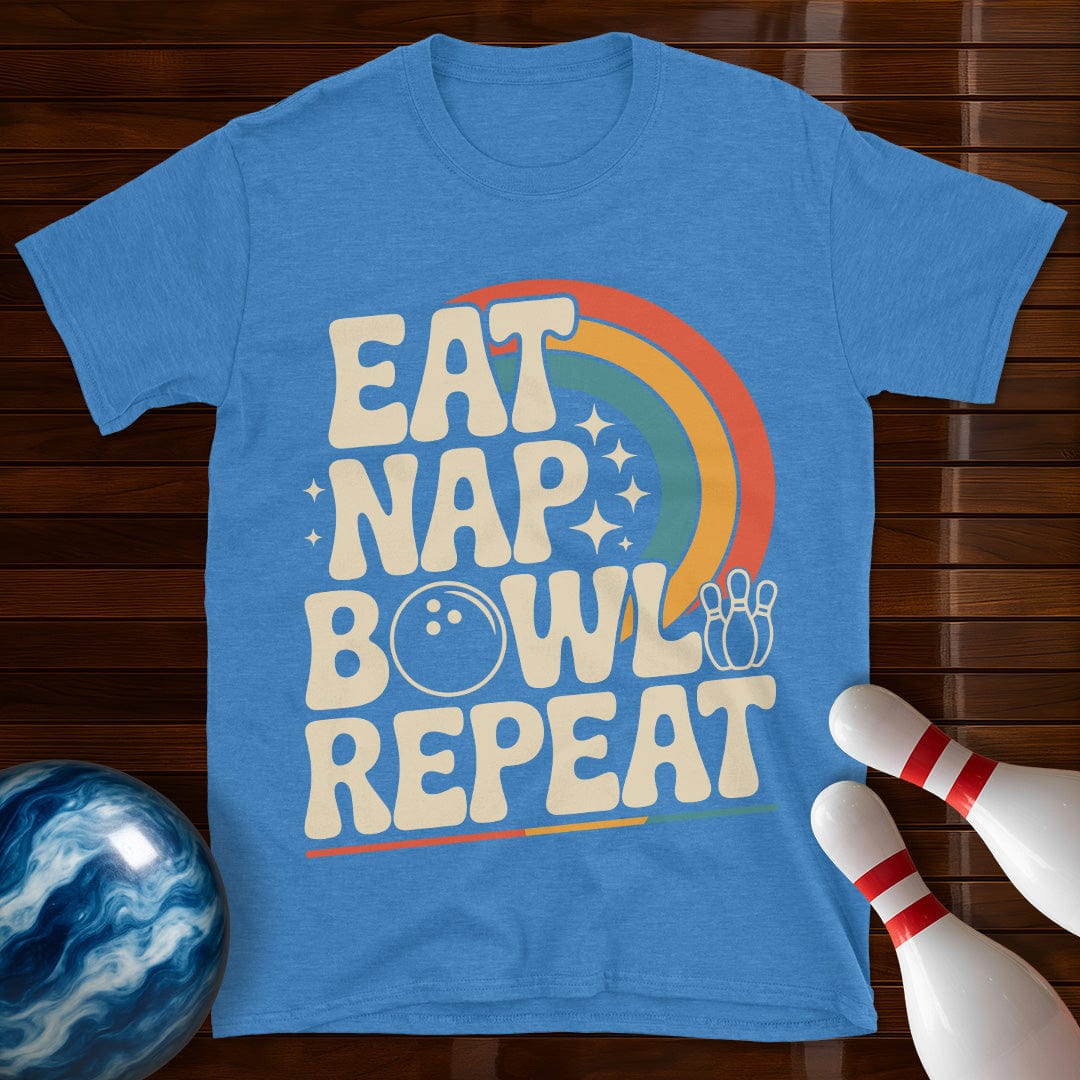 Eat Nap Bowl Repeat Bowling T-Shirt