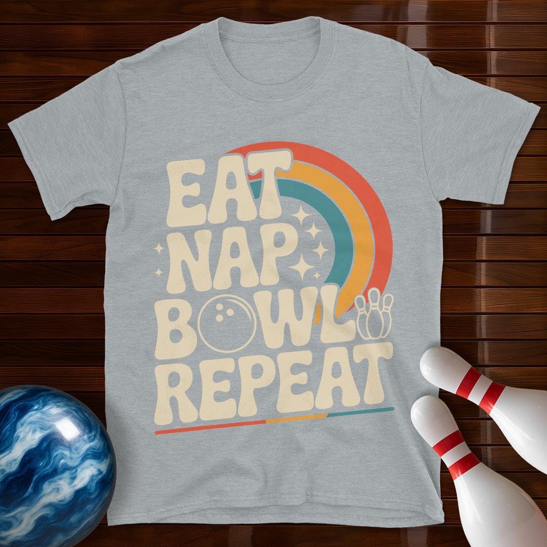 Eat Nap Bowl Repeat Bowling T-Shirt