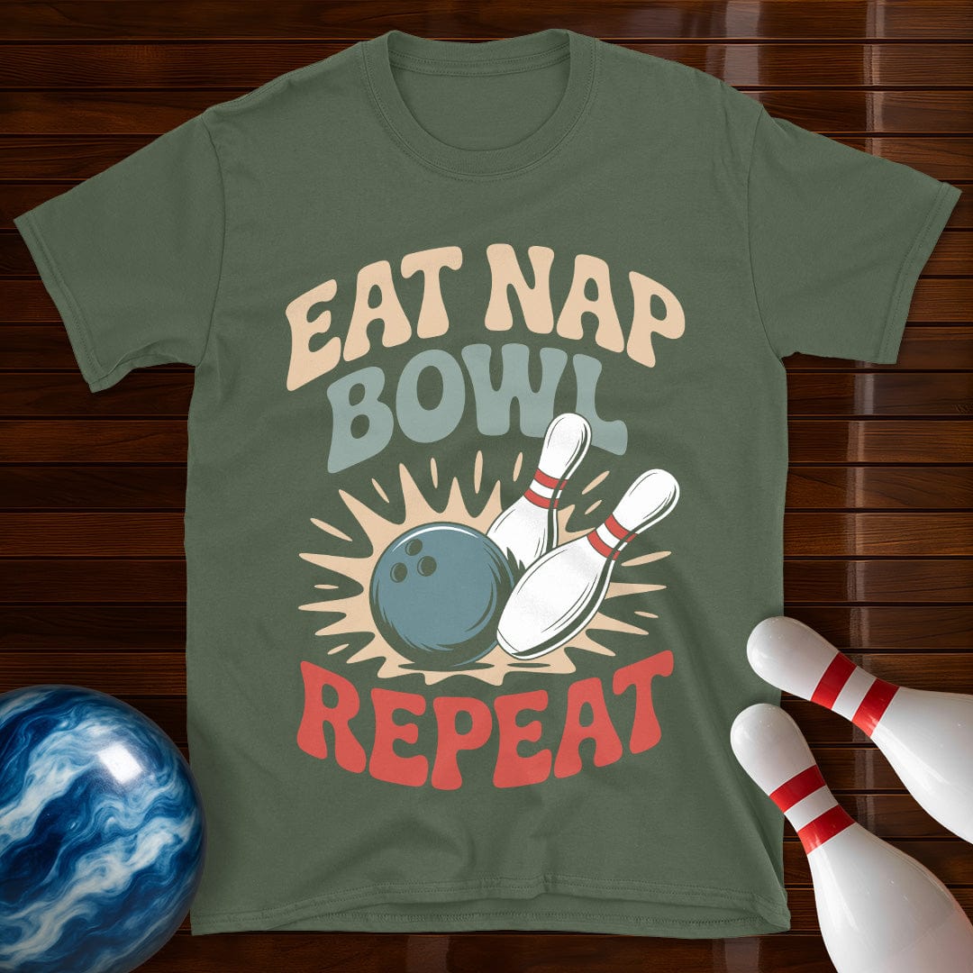 Eat Nap Bowl Repeat Shirt