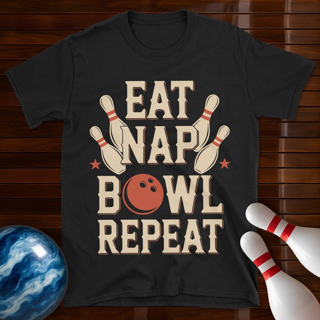 Eat Nap Bowl Repeat T-Shirt