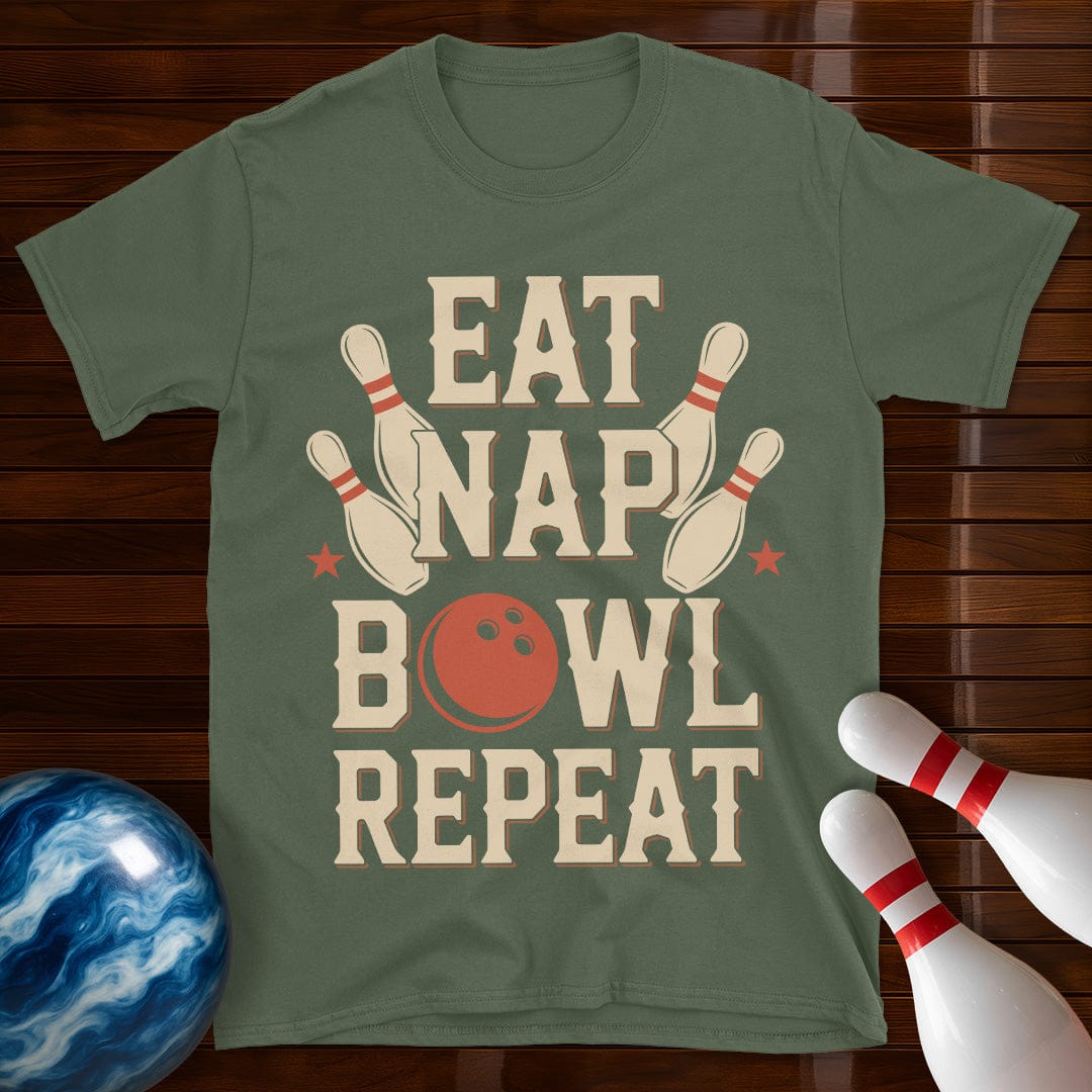 Eat Nap Bowl Repeat T-Shirt