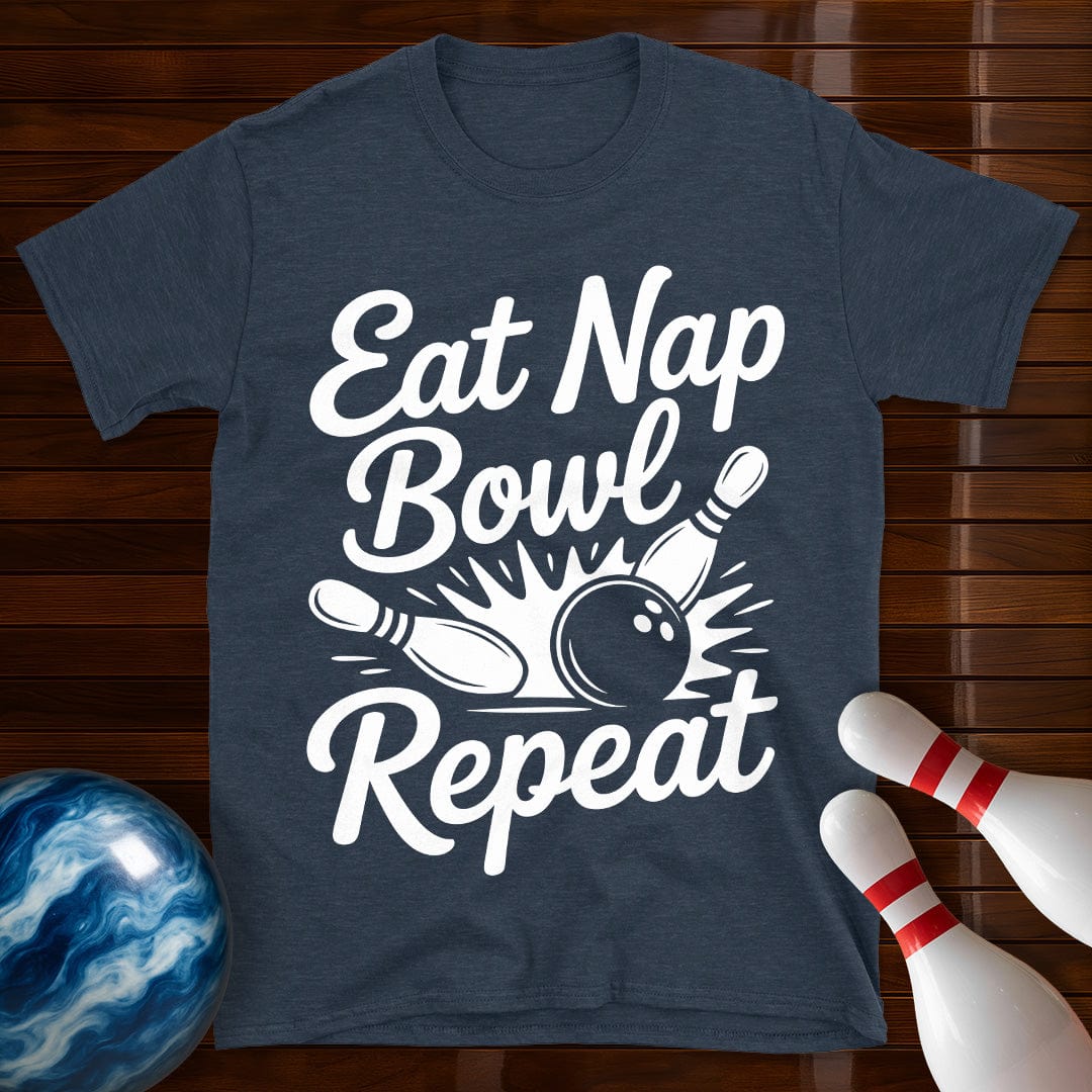 Eat Nap Bowl Repeat Tee