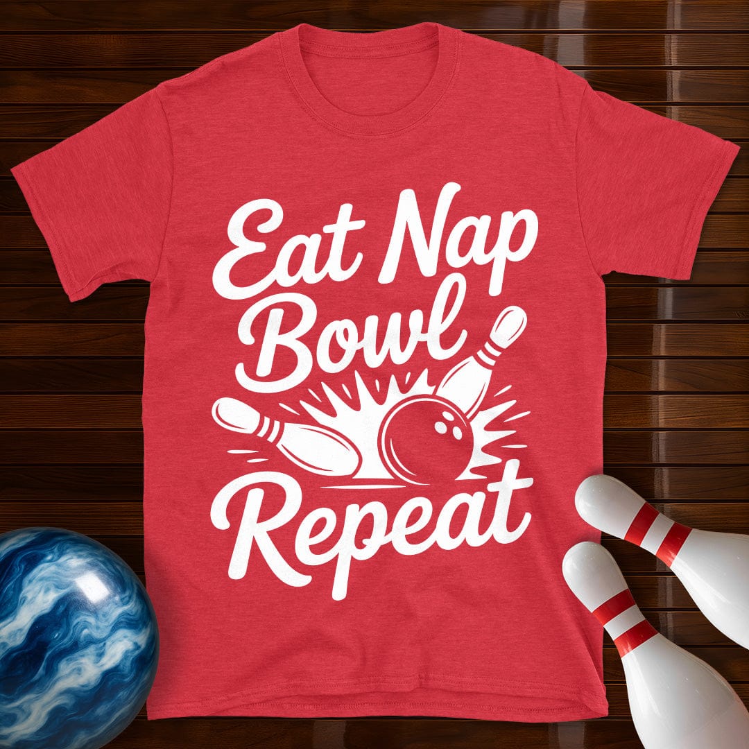 Eat Nap Bowl Repeat Tee
