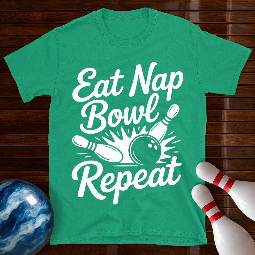 Eat Nap Bowl Repeat Tee