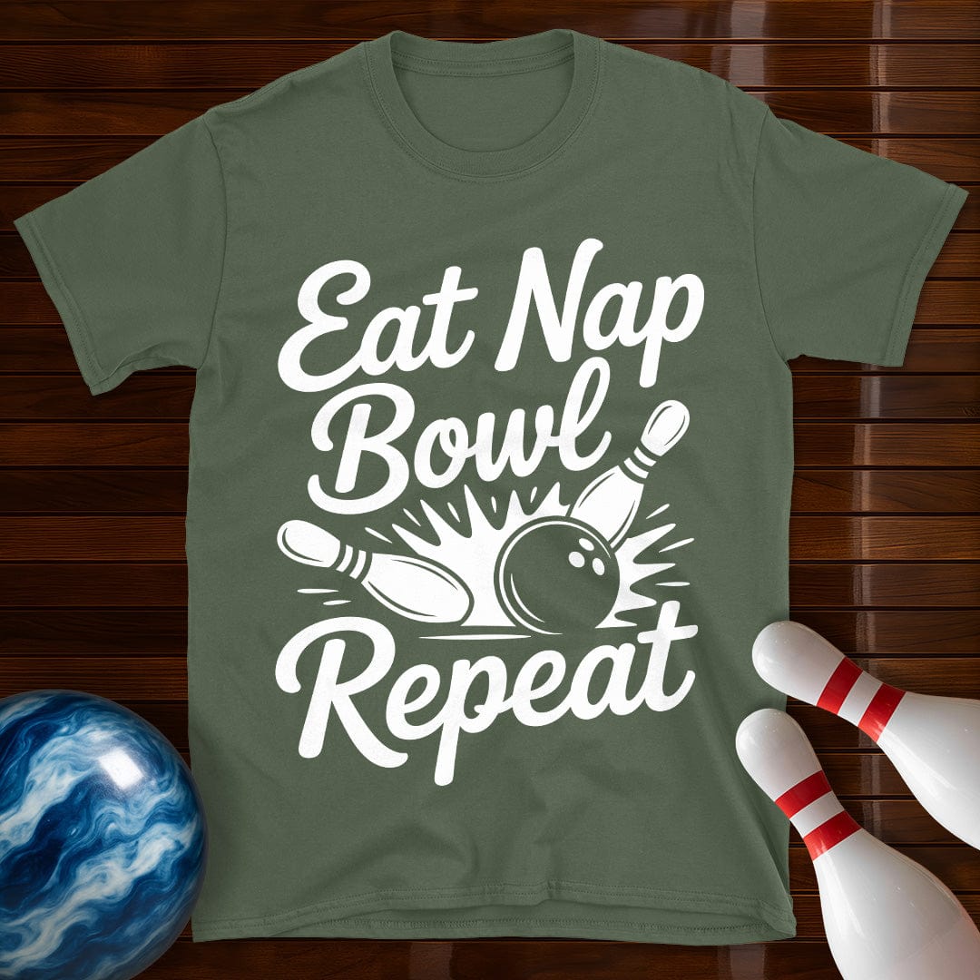 Eat Nap Bowl Repeat Tee