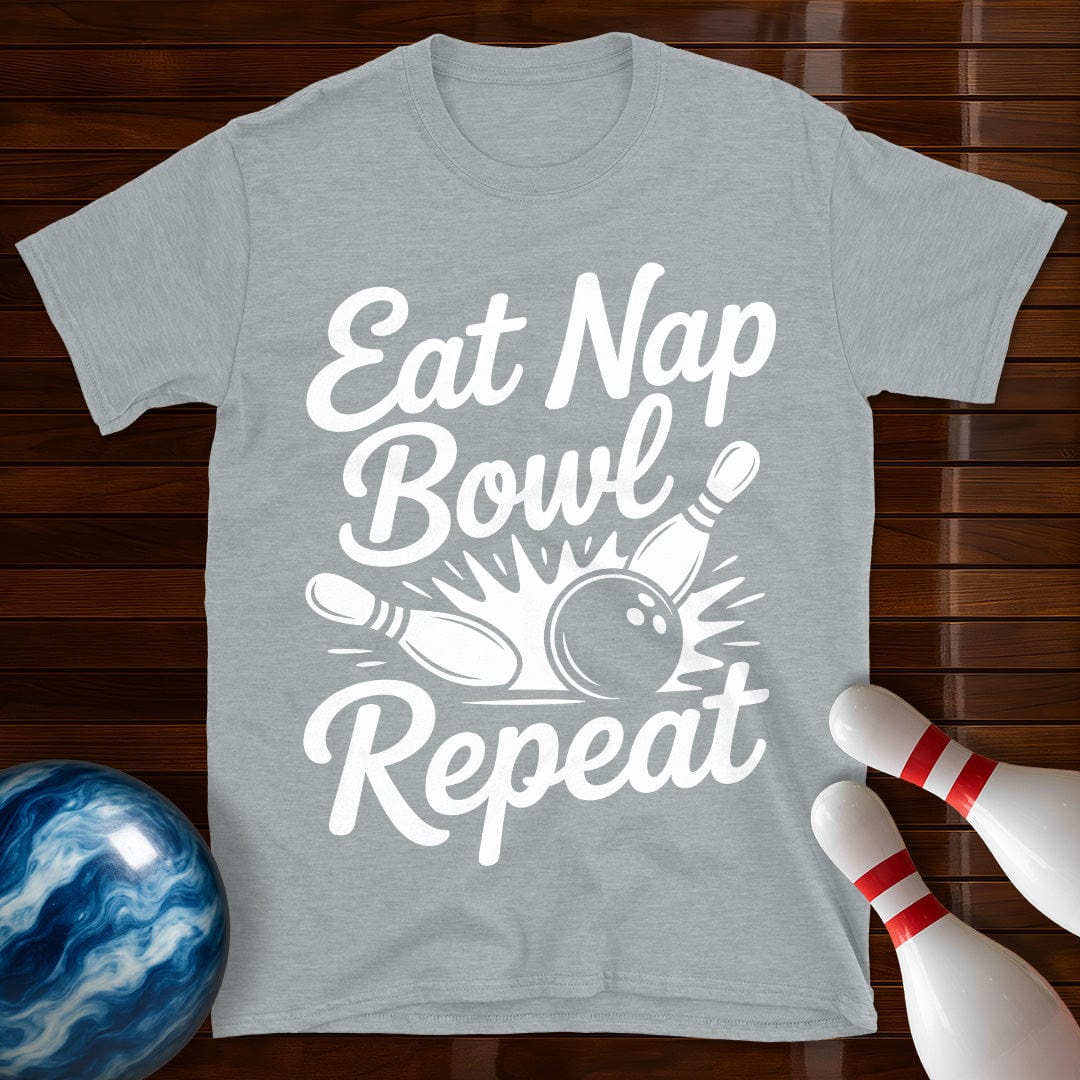 Eat Nap Bowl Repeat Tee