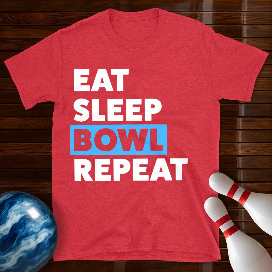 Eat Sleep Bowl Repeat Bowling T-Shirt