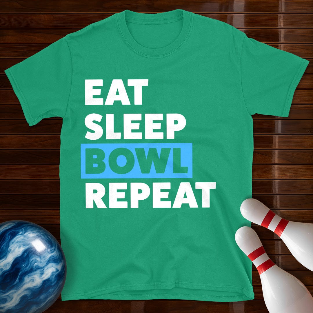 Eat Sleep Bowl Repeat Bowling T-Shirt