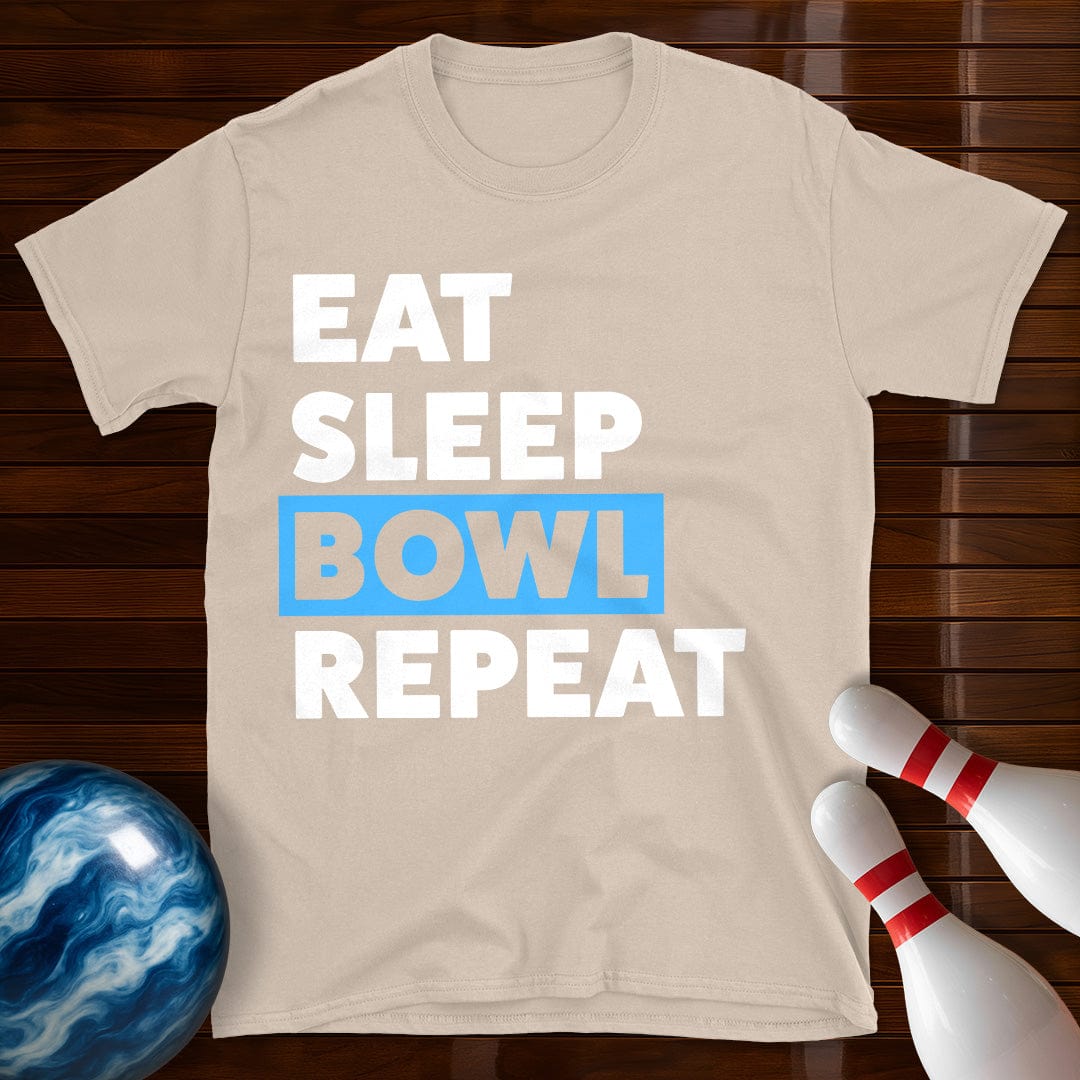 Eat Sleep Bowl Repeat Bowling T-Shirt