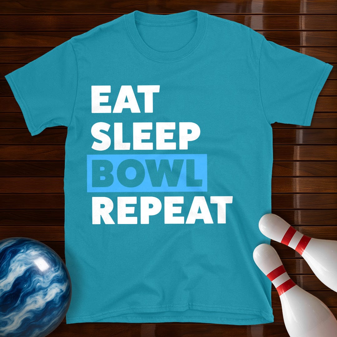 Eat Sleep Bowl Repeat Bowling T-Shirt