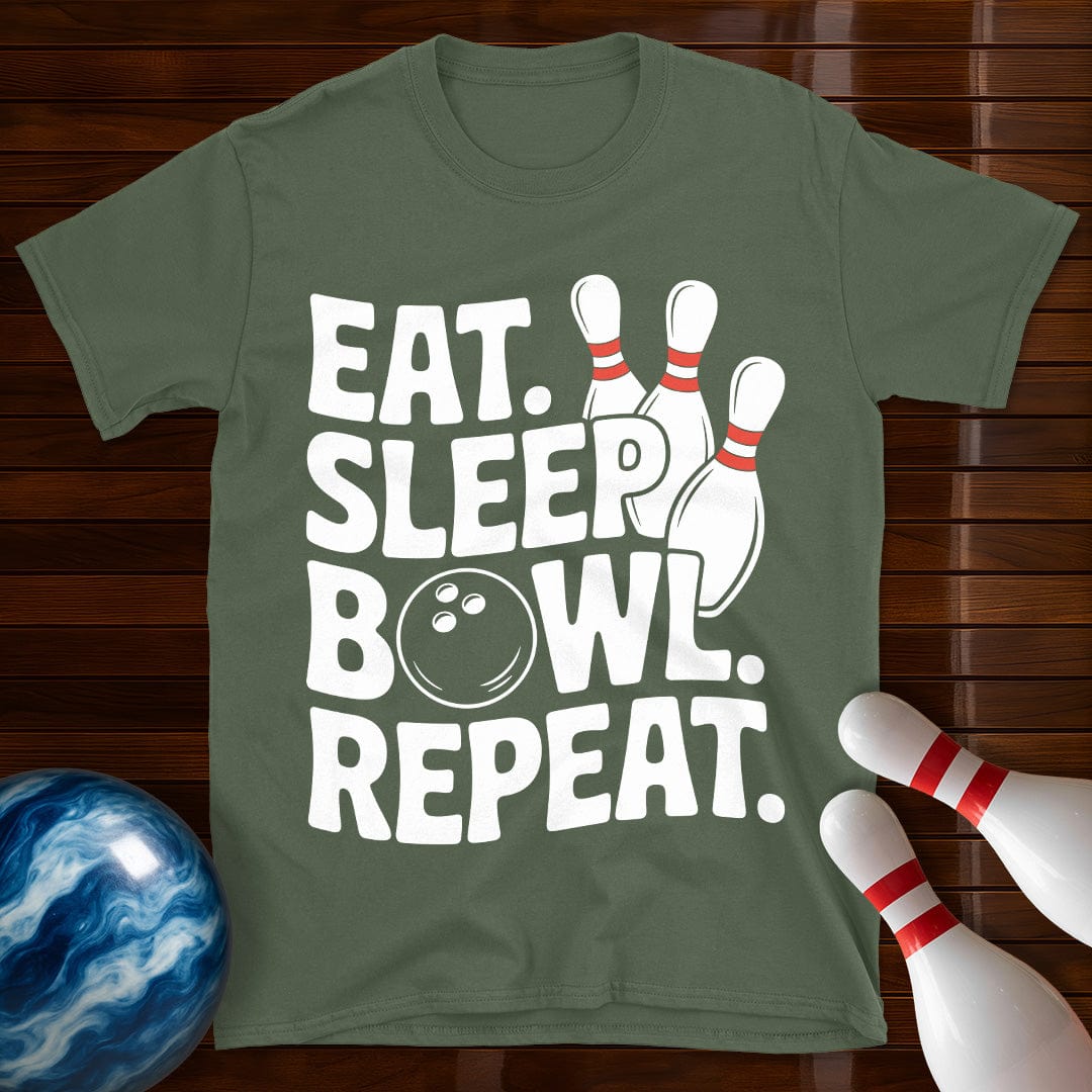 Eat Sleep Bowl Repeat T-Shirt