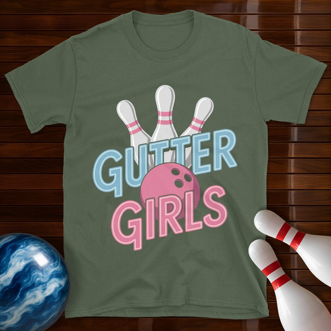 Gutter Girls Cute Women's Bowling T-Shirt
