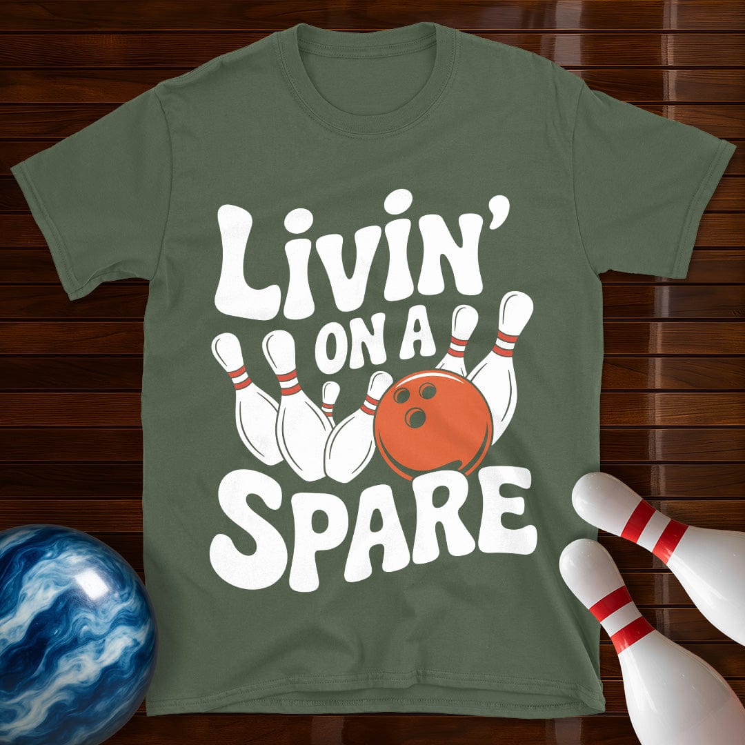 Livin' On A Spare Bowling T-Shirt