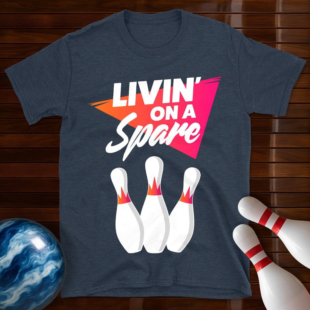 Livin' On A Spare Retro Bowling T-Shirt