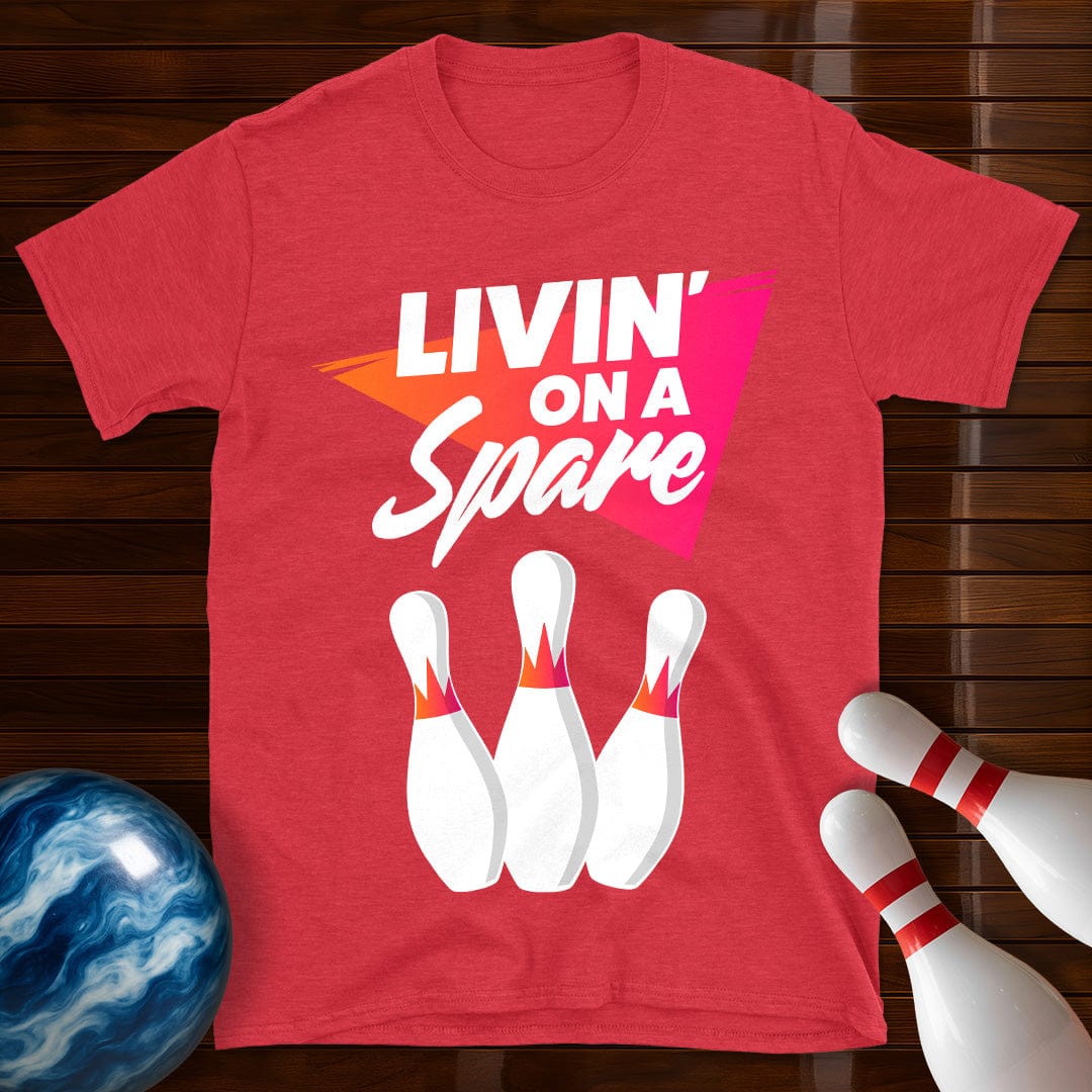 Livin' On A Spare Retro Bowling T-Shirt