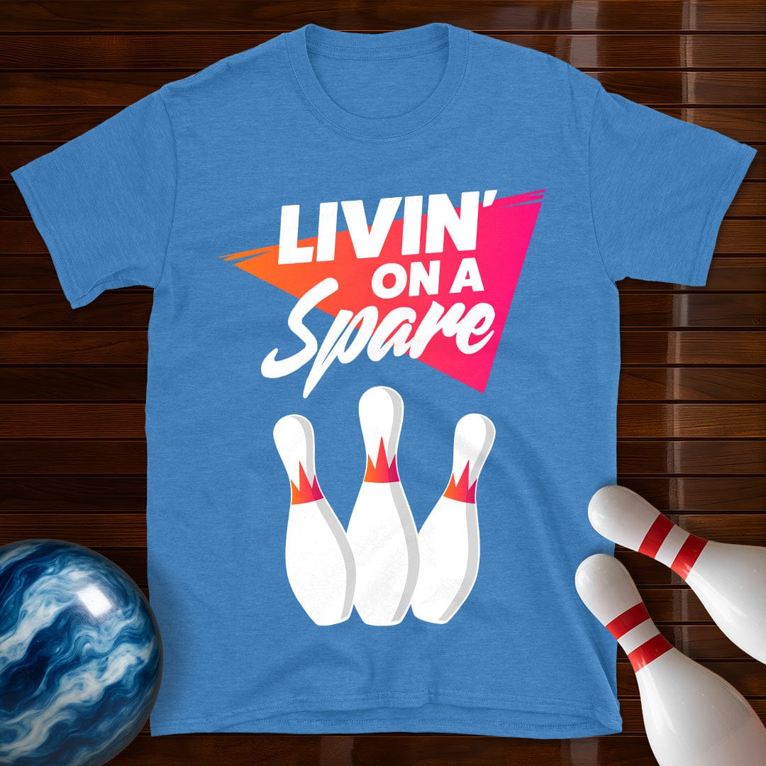 Livin' On A Spare Retro Bowling T-Shirt