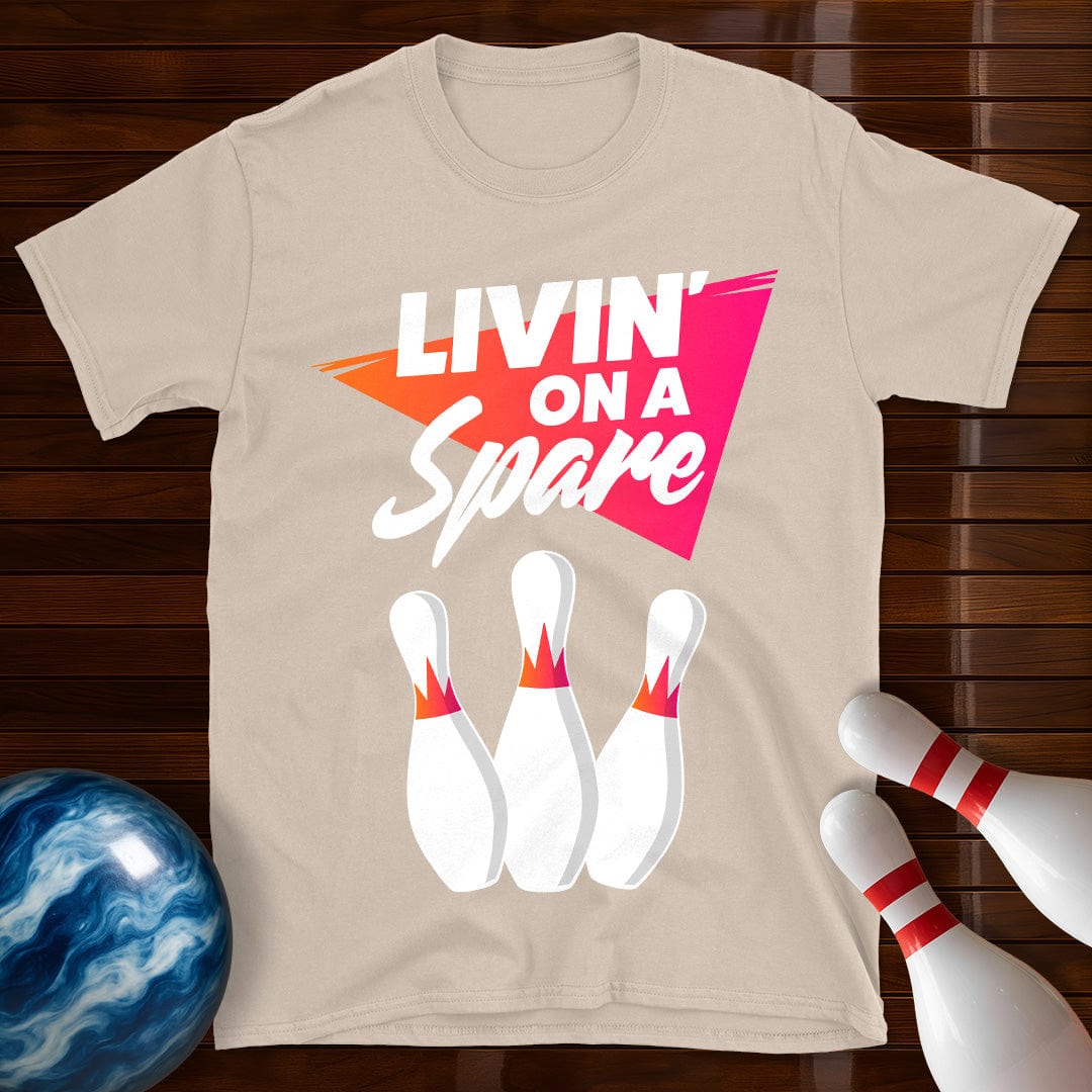 Livin' On A Spare Retro Bowling T-Shirt