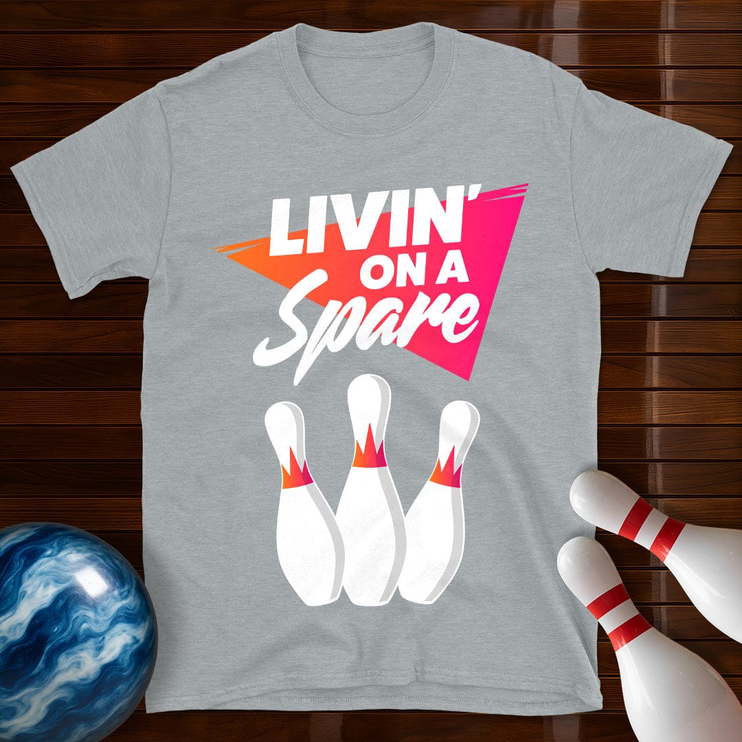 Livin' On A Spare Retro Bowling T-Shirt