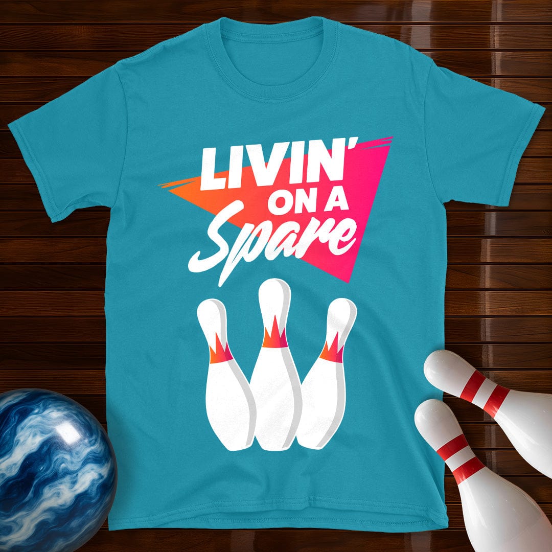 Livin' On A Spare Retro Bowling T-Shirt