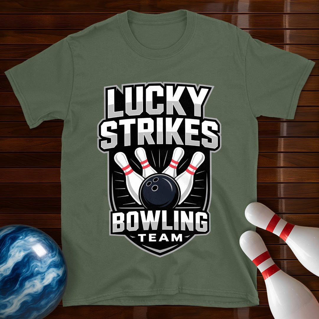 Lucky Strikes Men's Bowling Team T-Shirt