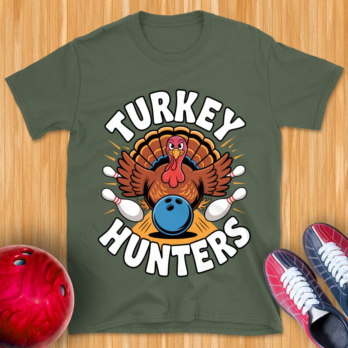 Turkey Hunters Bowling T-Shirt