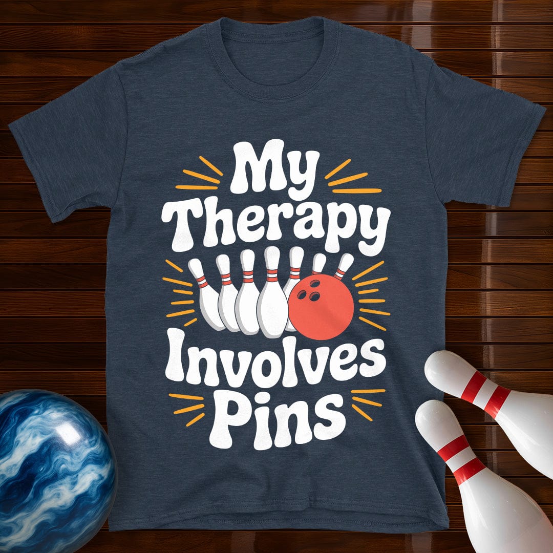 My Therapy Involves Pins Bowling T-Shirt