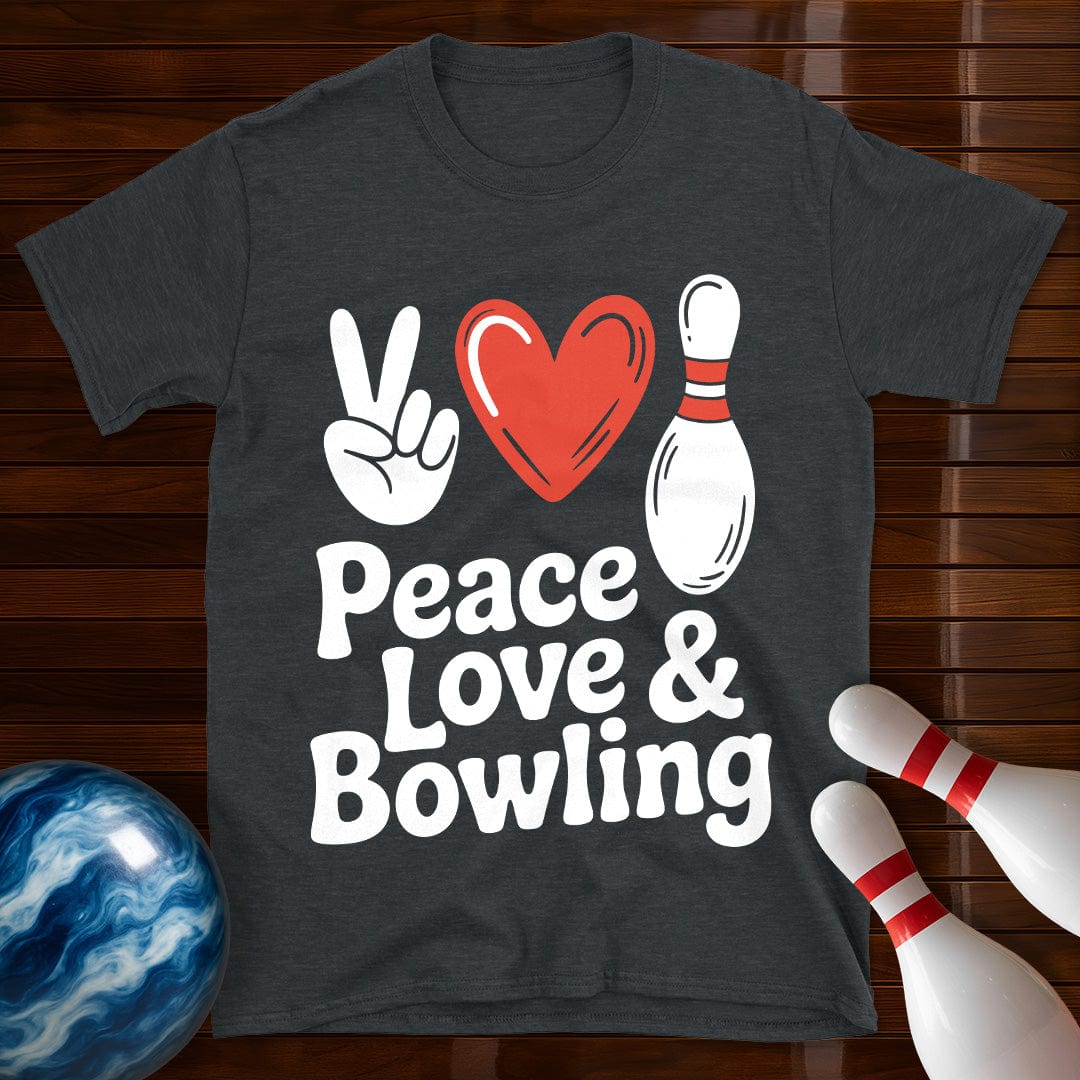 Peace Love Bowling Vintage T-Shirt