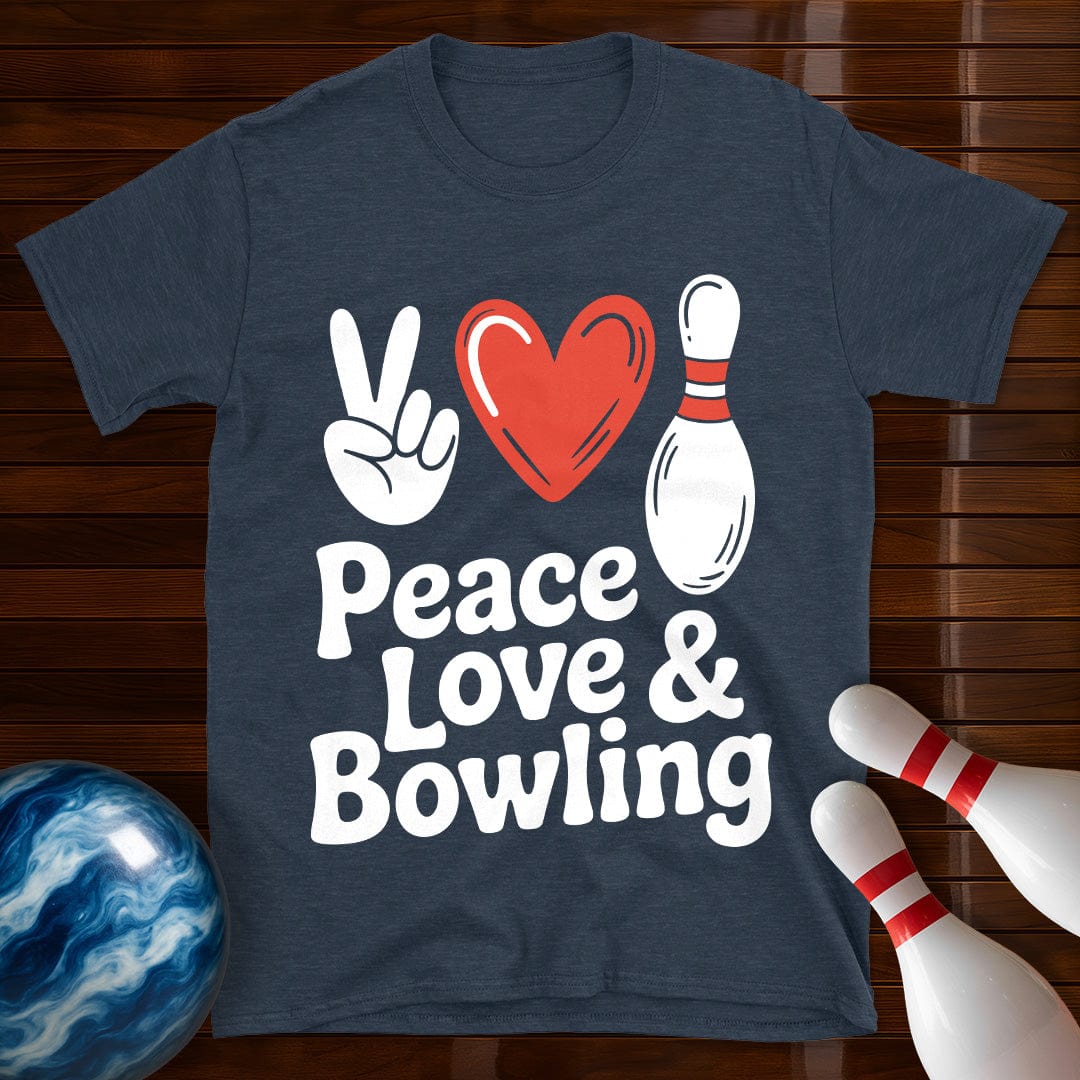 Peace Love Bowling Vintage T-Shirt